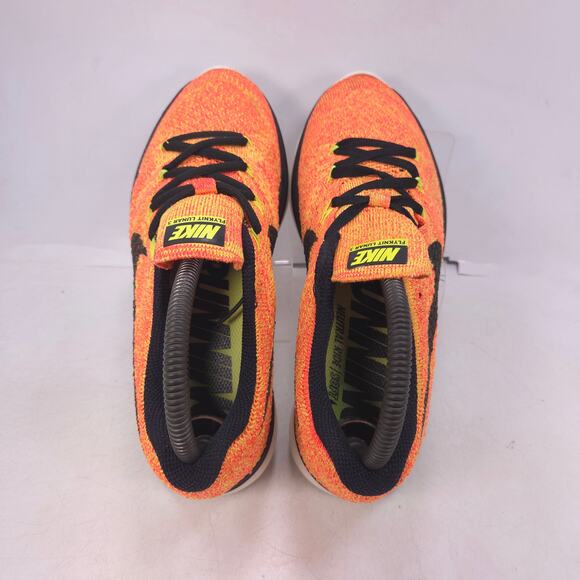 Nike Flyknit Lunar 3 Athletic Training Shoe Womens Size 7 698182-700 Orange - Picture 4 of 10
